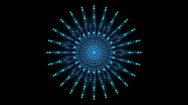 Noktalardan ve çizgilerden oluşan mavi küre. Modern kablo elementleri. Teknoloji ağı küresi. Vektör illüstrasyonu.