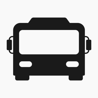 toplu taşıma otobüsü ön görünüm şekil vektör illüstrasyonu