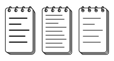 cep notu satır simgesi vektör düz illüstrasyon