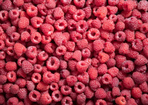 stock image natural fruit background of fresh raspberries top view, texture of berries. High quality photo