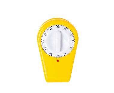 Çengelli iğne şeklinde sarı mutfak zamanlayıcısı, yemek pişirme süresini tam tutmak için, şeffaf arka planda izole edilmiş, mutfakta zaman yönetimi için basit ama etkili bir araç.,