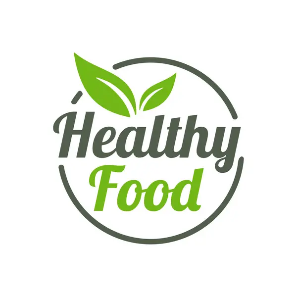 Sağlıklı Gıda Logosu Taze Yemek Ikonu Sağlıklı Gıda Ürünü Telifsiz Stok Illüstrasyonlar