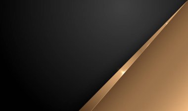 Lüks siyah altın arka plan. Zarif bir sunum afişi. Vektör illüstrasyonu.