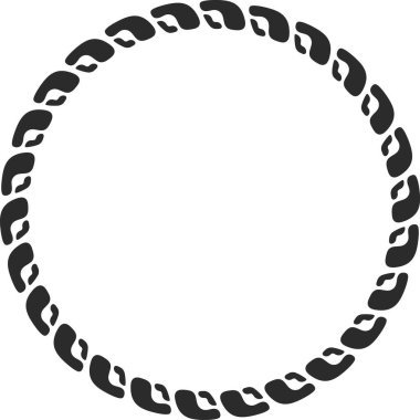 Beyaz Arkaplanda Klasik Dekoratif Dairesel Sınır Koleksiyonu