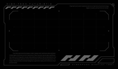 Fütürist çerçeve akış vektör çizimi. Oyuncu yayını için canlı yayın arayüzü üstüste çerçeve.