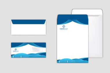 Corporate Envelope Design Template set clipart