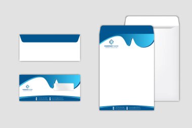 Corporate Envelope Design Template set clipart