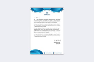 Creative letterhead design template clipart