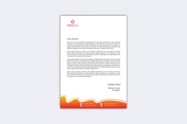 Creative letterhead design template clipart