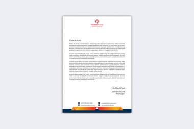 Creative letterhead design template clipart