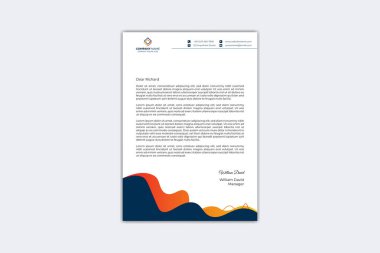 Creative letterhead design template clipart