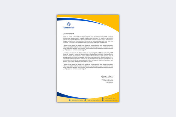 Creative letterhead design template