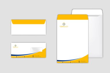 Kurumsal Zarf Tasarım Şablonu seti