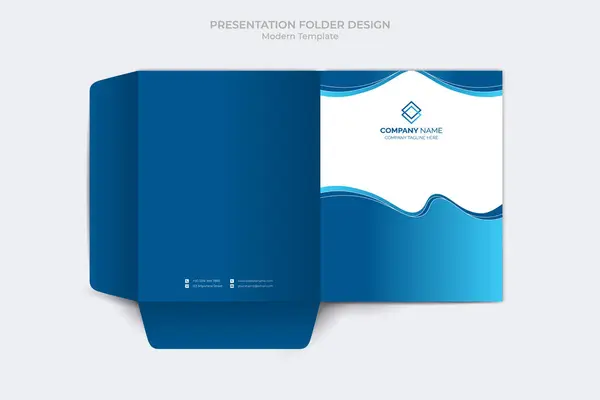 stock vector Corporate presentation folder template. Corporate business folder files design template.