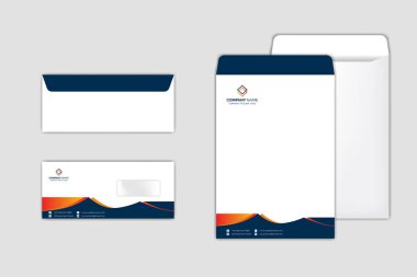 Kurumsal Zarf Şablonu modern tasarım ile ayarlandı