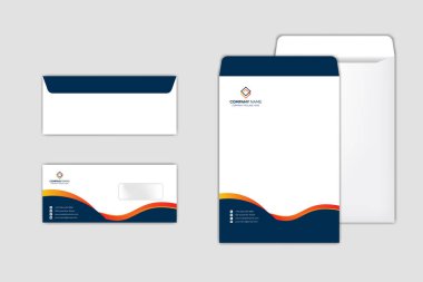 Kurumsal Zarf Şablonu modern tasarım ile ayarlandı