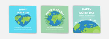 Dünya günü vektör tasarımı. Kartlar, posterler, afişler ve el ilanları için vektör şablonu