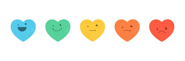 Conjunto Ícones Emoji Para Avaliar Níveis Satisfação Pesquisas Classificação Esses — Vetor de Stock