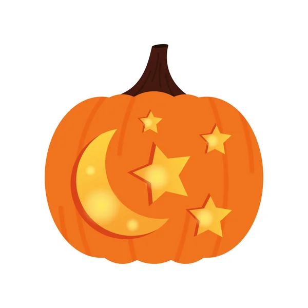 Halloween Dýně Dekorace Monster Dýně Dekorace Pro Halloween Oslavy — Stockový vektor