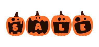 Cadılar Bayramı malzemeleri. Cadılar Bayramı tanıtım elementleri, balkabağı, kafatası, mezar taşı, tabut, vampir ve perili ev dekorasyonu..