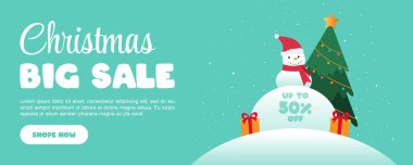 Christmas sale banners. Vector for product promotion and marketing at Christmas clipart