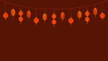 Çin Yeni Yılı. Vektör Çin feneri. Çin Yeni Yıl Kırmızı Işık Festivali.