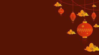 Çin Yeni Yılı. Vektör Çin feneri. Çin Yeni Yıl Kırmızı Işık Festivali.