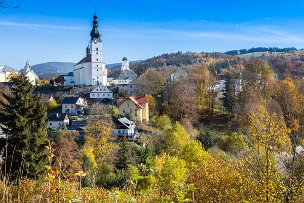 Renaissance Castle Kolstejn Town Branna Jeseniky Mountains Czech Republic Стоковое Фото