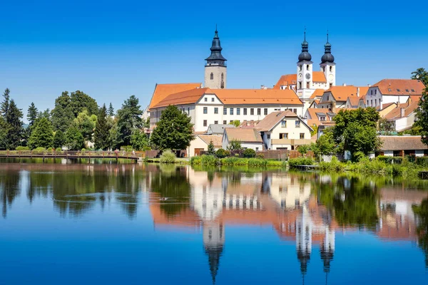 Historical Center Ulicky Pond Telc Unesco Vysocina District Czech Republic — Stock Photo, Image