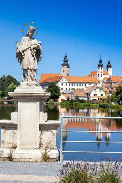 Historical Center Ulicky Pond Telc Unesco Vysocina District Czech Republic — Stock Photo, Image