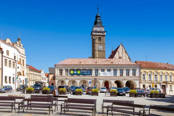 チェコ共和国南ボヘミアスラヴォニツェの歴史的中心部 — ストック写真