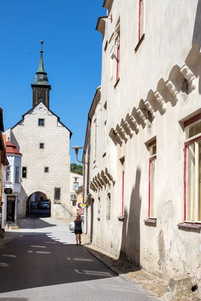 Dacice Gate Historical Center Slavonice Town South Bohemia Czech Republic — Stock Photo, Image