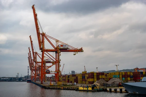 Gdynia Voivodato Pomorskie Polonia 2022 Dicembre Terminal Container Baltico Nel — Foto Stock