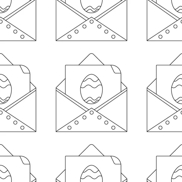 Πασχαλινό Σχέδιο Πασχαλινό Cupcake Γλυκά Τρούφα Γραμμική Τέχνη Εικονογράφηση Διανύσματος — Διανυσματικό Αρχείο