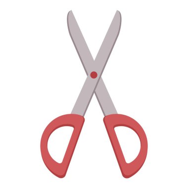 Hayvan kürkü, kedi, köpek, hayvan bakımı için makas. Düz vektör çizimi beyaz arkaplanda izole edildi.