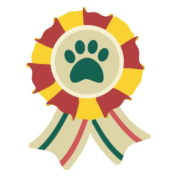 Medal, award for animals, cats, dogs. Flat vector illustration isolated on white background.