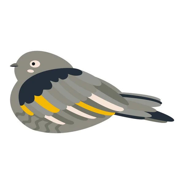 Lindo Pájaro Chupacabras Dibujos Animados Tarro Nocturno Europeo Caprimulgus Europaeus — Vector de stock