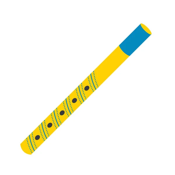 Muziekinstrumenten Pijpen Met Een Ornament Oekraïense Symbolen Vlakke Vector Illustratie — Stockvector