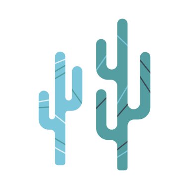 Deniz yosunu, düz çizgi film tarzında su altı bitkisi. Vektör illüstrasyonu beyaz arkaplanda izole edildi.