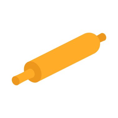 Bulaşıklar. Hamur merdanesi. Düz vektör çizimi beyaz arkaplanda izole edildi.