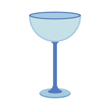 Bulaşıklar. Bir bardak, kokteyl, şarap kadehi. Düz vektör çizimi beyaz arkaplanda izole edildi.