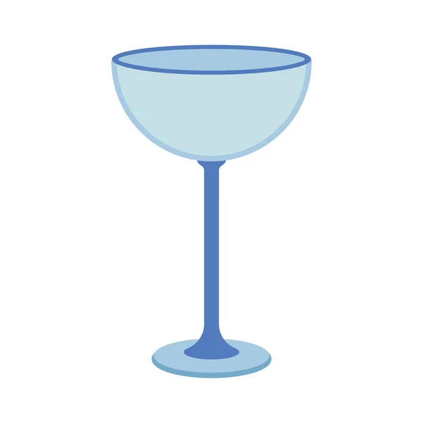 Посуд Склянка Коктейль Келих Плоска Векторна Ілюстрація Ізольована Білому Тлі — стоковий вектор