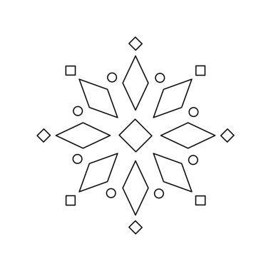 Geometrik süs. Ukrayna sembolleri. Çizgi çalışması. Vektör illüstrasyonu beyaz arkaplanda izole edildi.