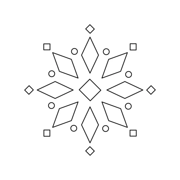 Geometrická Ozdoba Ukrajinské Symboly Linkové Umění Vektorové Ilustrace Izolované Bílém — Stockový vektor