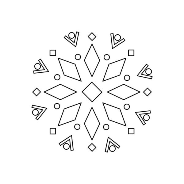Геометрический Орнамент Украинские Символы Линейное Искусство Векторная Иллюстрация Белом Фоне — стоковый вектор