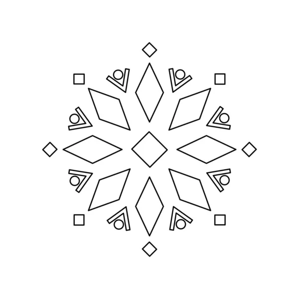 Геометрический Орнамент Украинские Символы Линейное Искусство Векторная Иллюстрация Белом Фоне — стоковый вектор