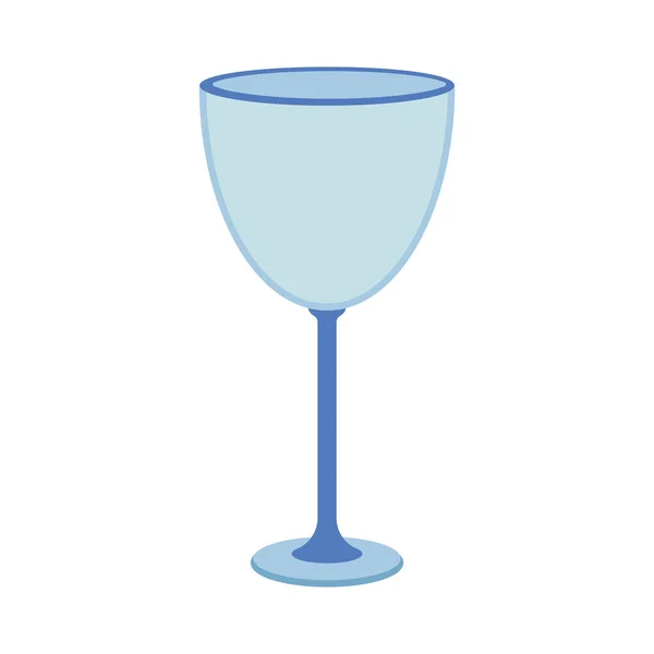 Pratos Copo Cocktail Uma Taça Vinho Ilustração Vetorial Plana Isolada — Vetor de Stock