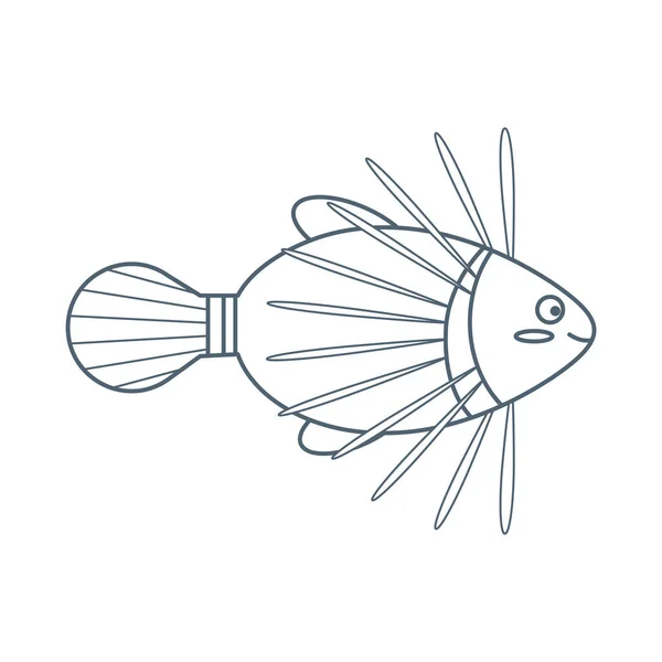 Kolorowe Ryby Morskie Zwierzę Mieszkaniec Świata Morskiego Słodkie Podwodne Stworzenie — Wektor stockowy