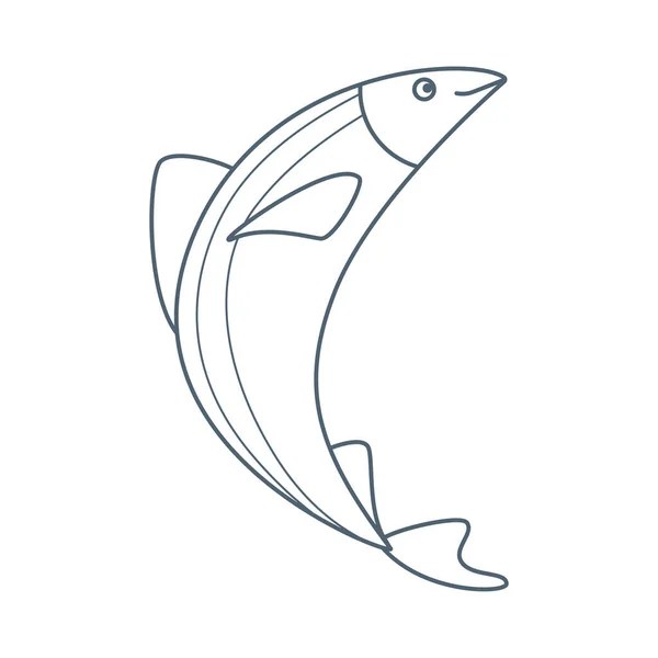 Peixe Colorido Animal Marinho Habitante Mundo Mar Uma Criatura Subaquática —  Vetores de Stock
