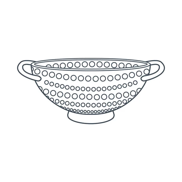 Посуд Стовпчик Ручками Краях Лінійне Мистецтво Векторні Ілюстрації Ізольовані Білому — стоковий вектор